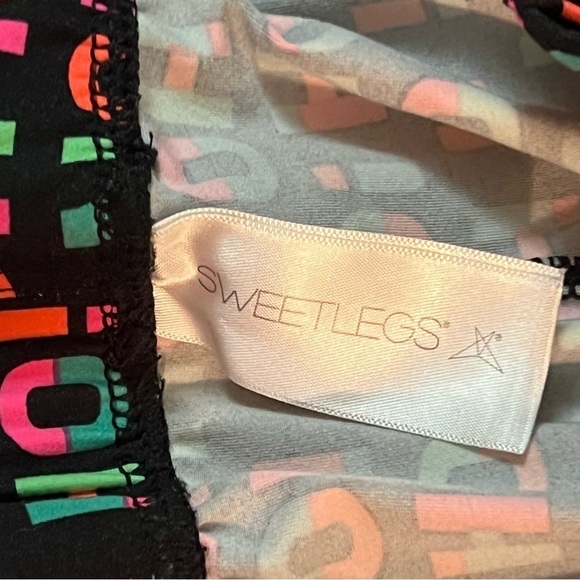 SweetLegs Plus Women's Leggings Black Multicoloured Ho Ho Ho - Picture 10 of 14